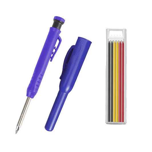 Built-In Sharpener for Deep Hole Mechanical Pencil Scribing Marking Woodworking Tool